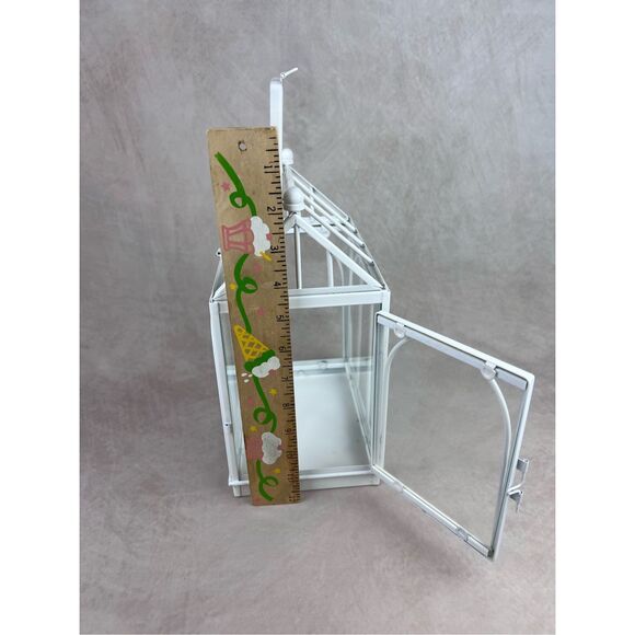 Vintage Small Glass Terrarium Tabletop Metal and Glass - Picture 9 of 10